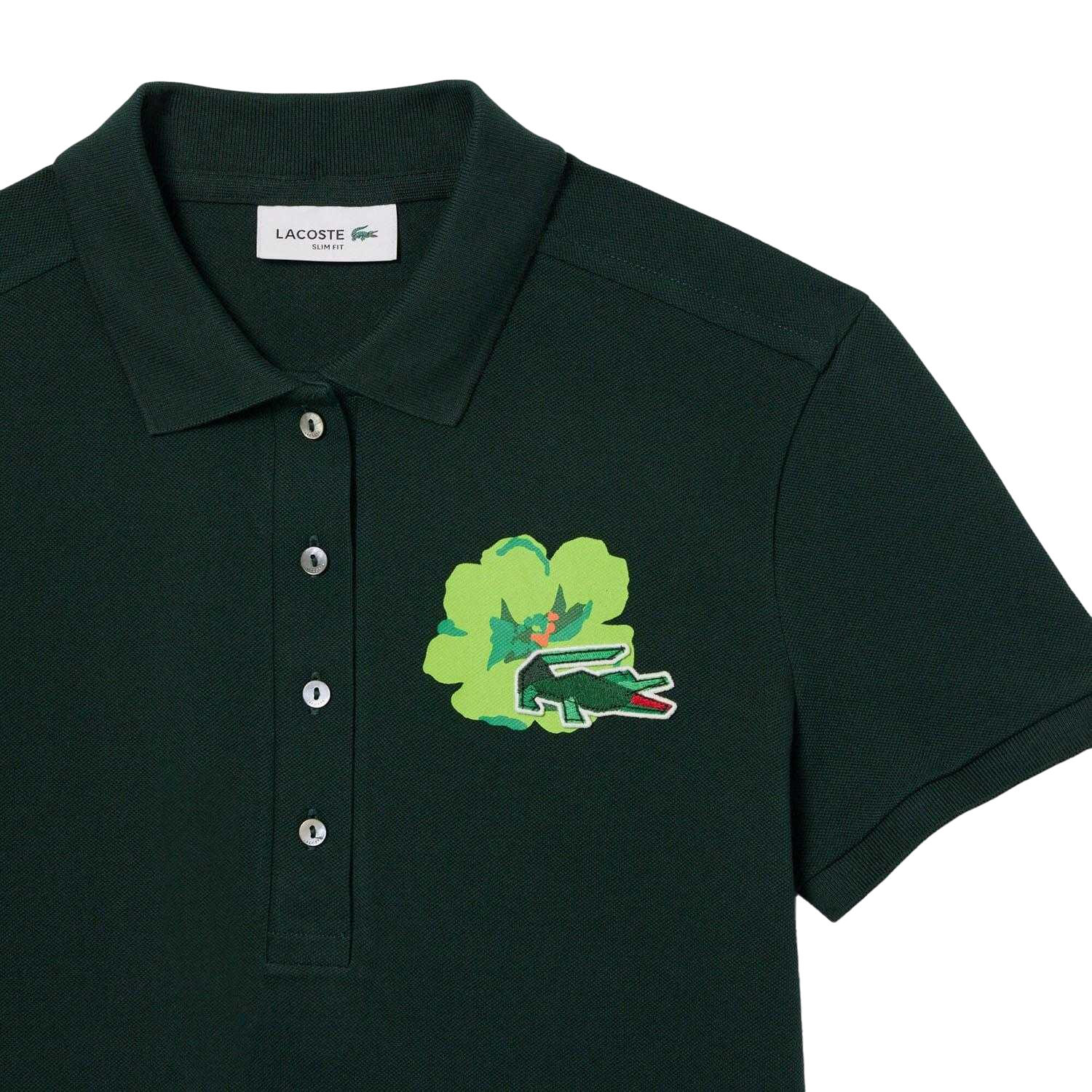 Womens/Ladies L.12.D Mini Pique Stretch Slim Polo Shirt (Green) 3/4