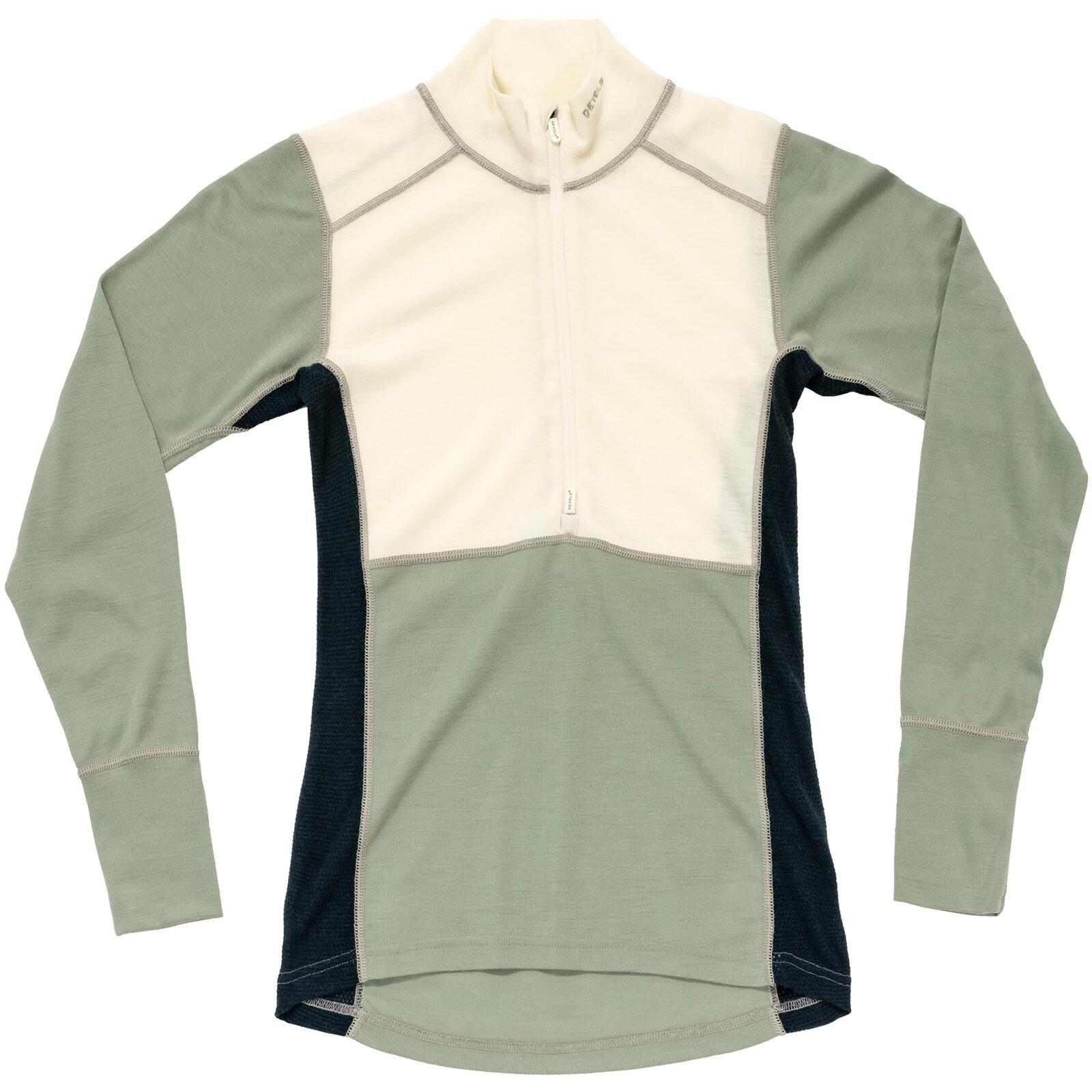 DEVOLD Funktionsshirt Lauparen Merino 190 Zip Neck Wmn raw white-fog-ink