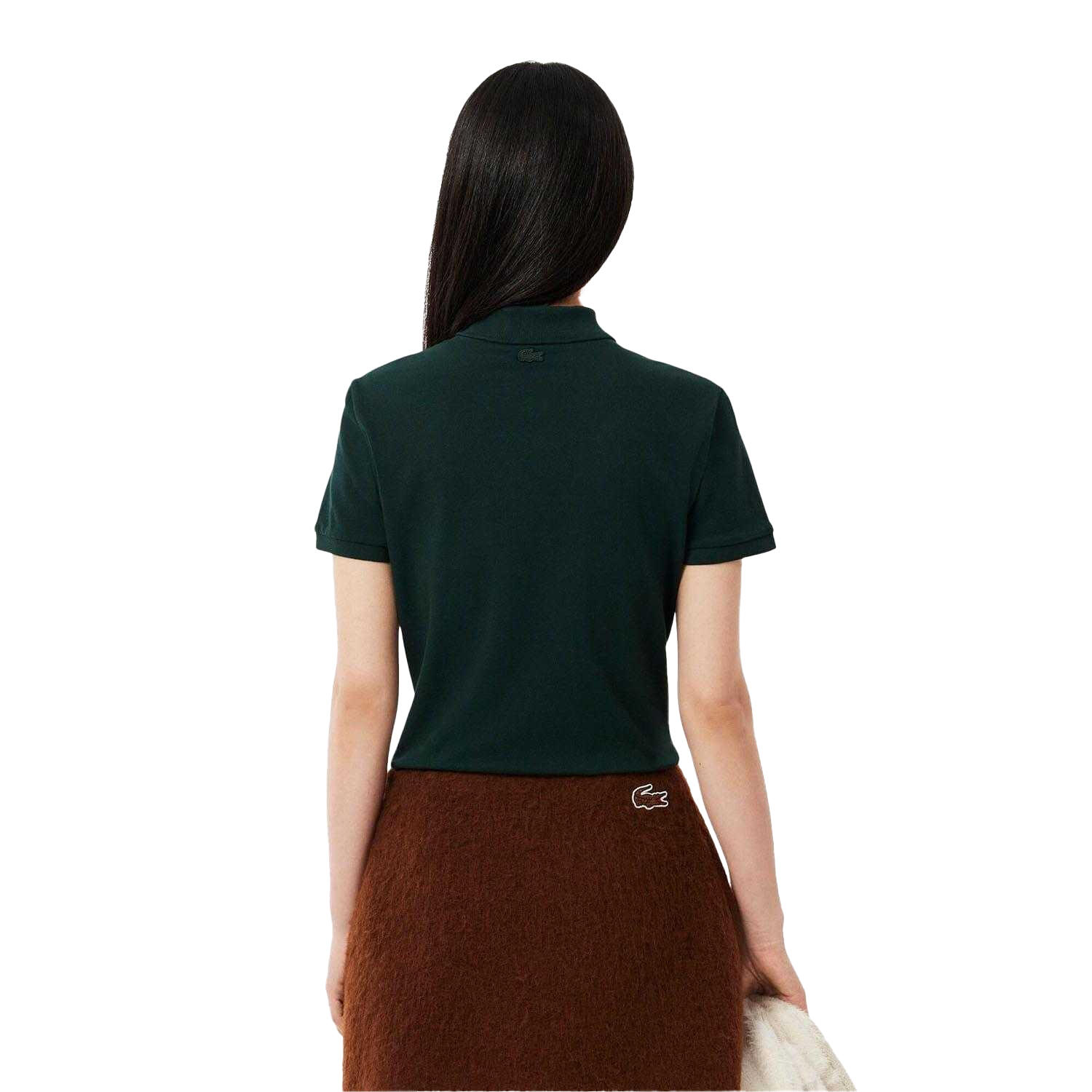 Womens/Ladies L.12.D Mini Pique Stretch Slim Polo Shirt (Green) 2/4