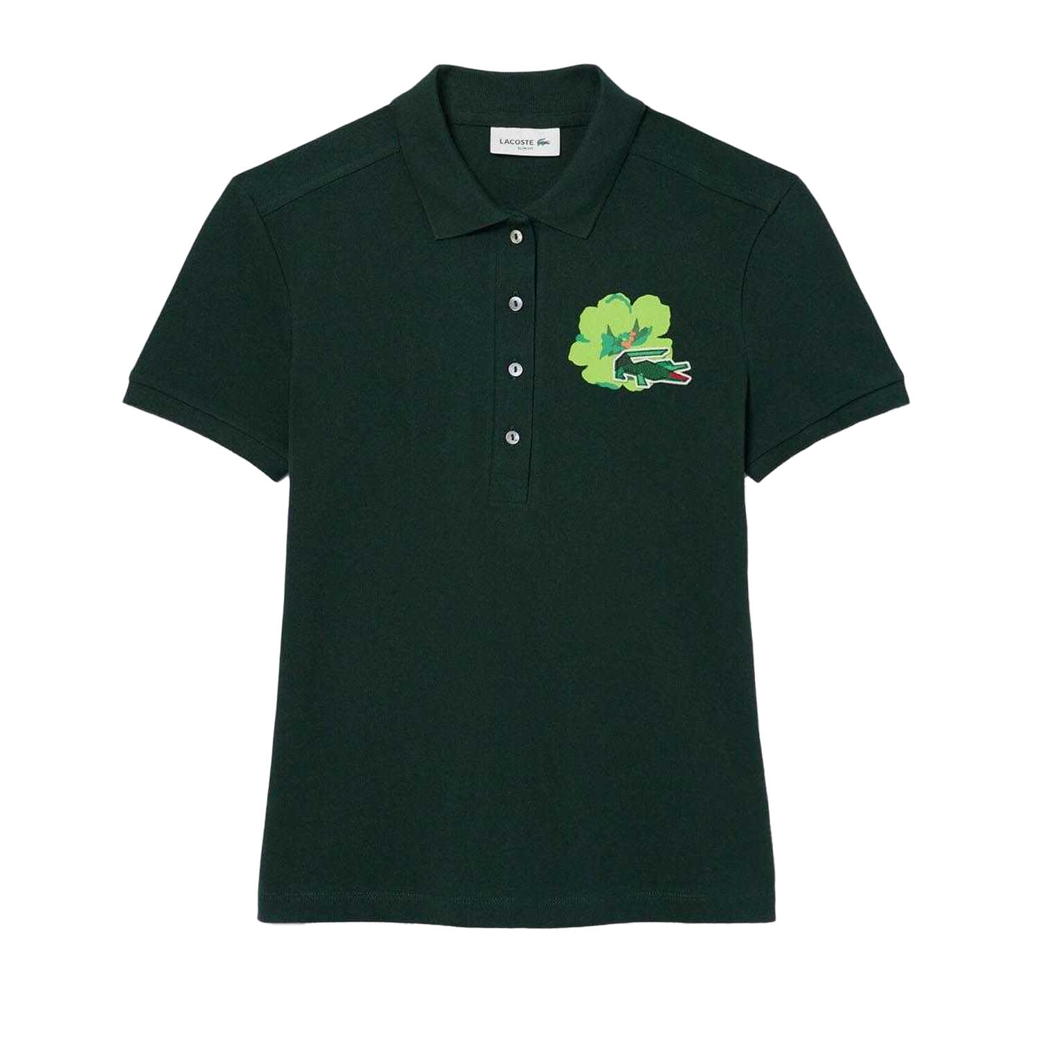 LACOSTE Womens/Ladies L.12.D Mini Pique Stretch Slim Polo Shirt (Green)