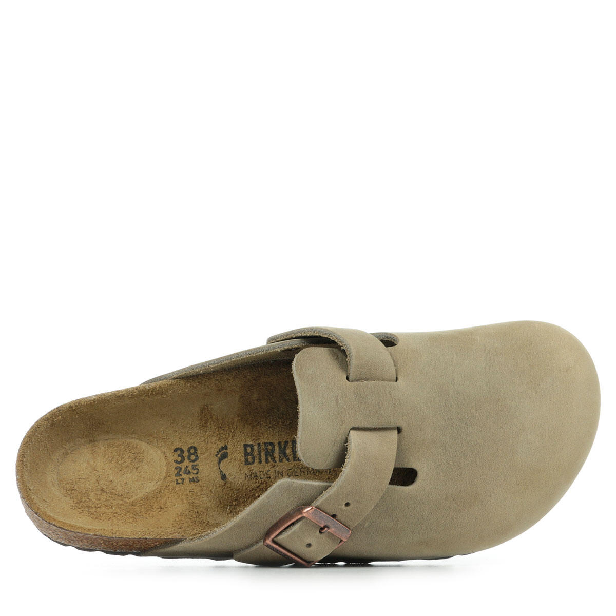 Sandalen Birkenstock Boston smal beige leer 2/4