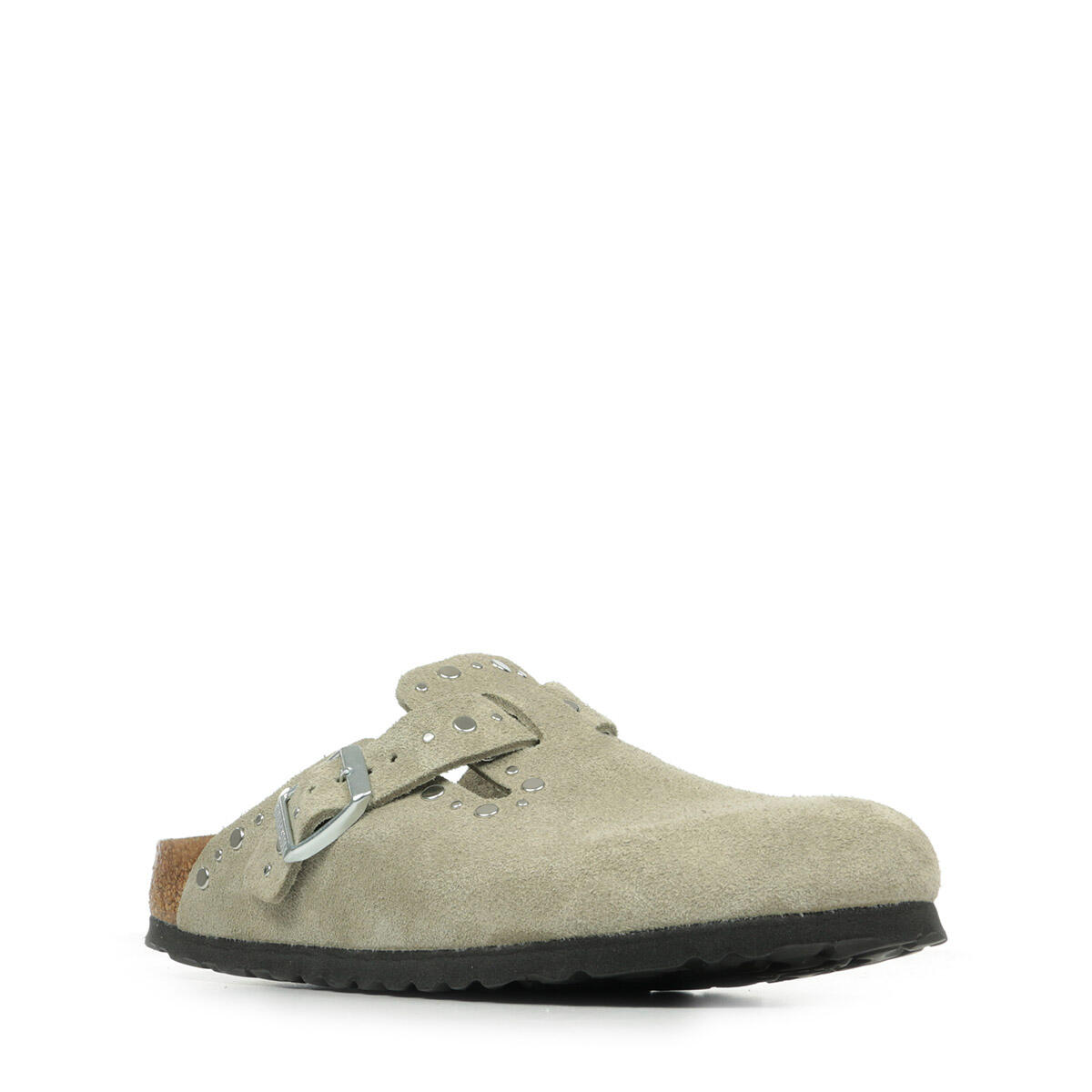 Socos Mulher Birkenstock Boston Rivet Castanho 3/4