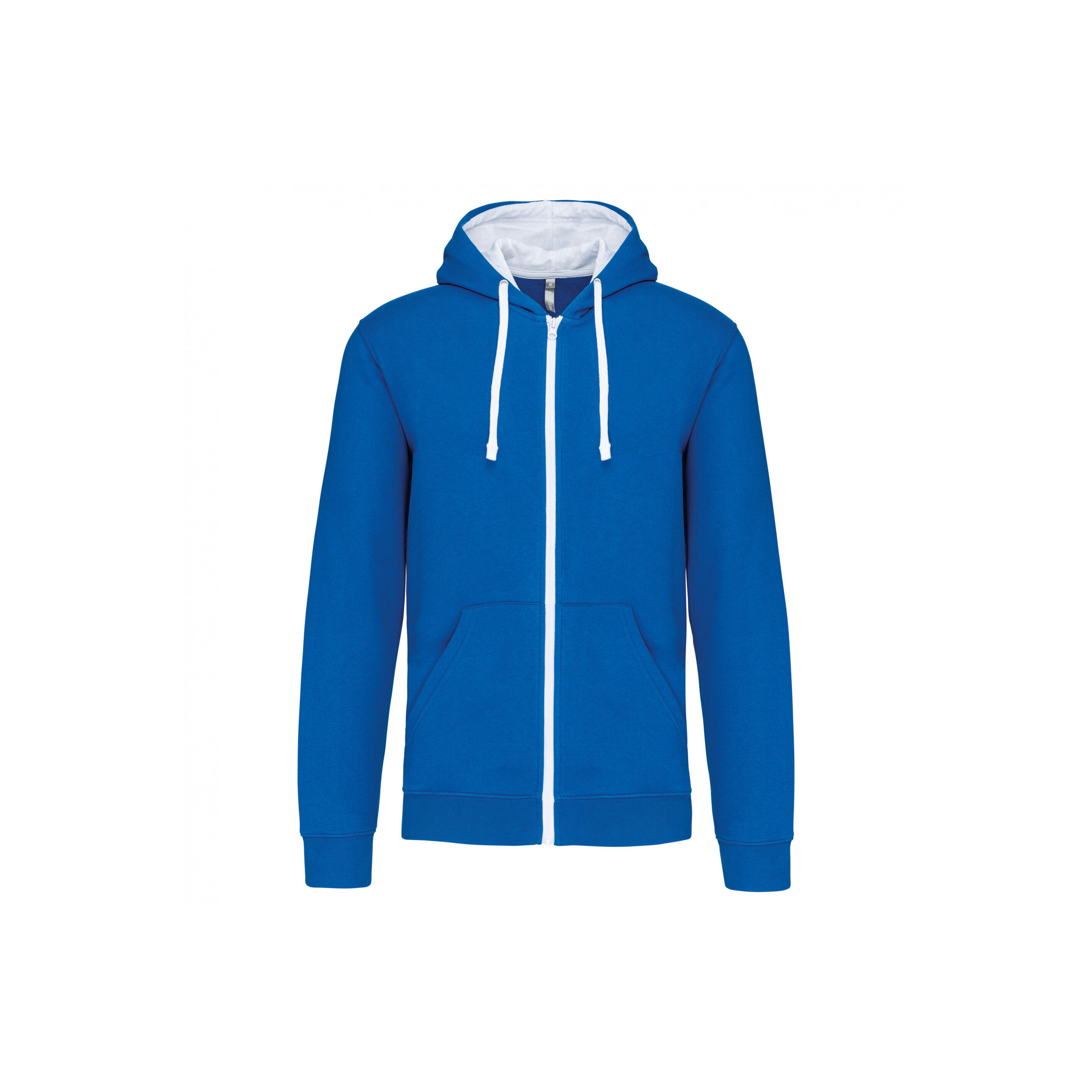 KARIBAN Felpa con cappuccio e zip a contrasto Kariban