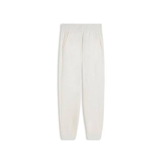Pantalon régulier en molleton teinté aux enzymes avec ourlet élastiqué