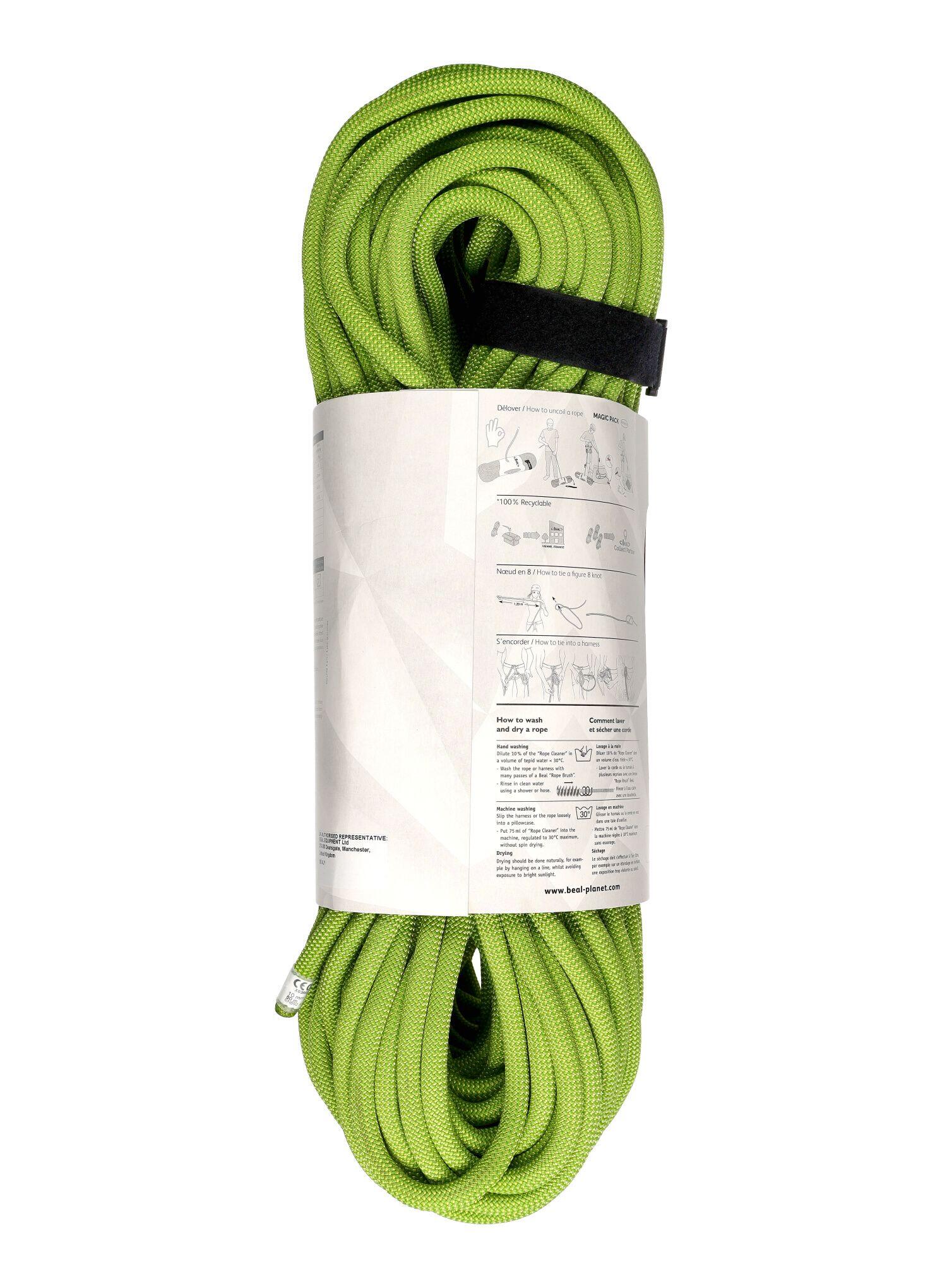 Cuerda de escalada Beal Virus 10 mm x 80 m solid green dinámica y resistente 2/7