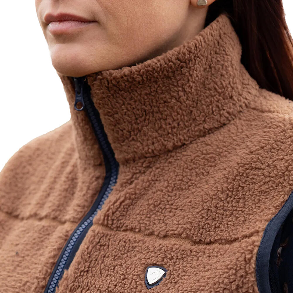Womens/Ladies Elevate Teddy Fleece Gilet (Brown) 3/4