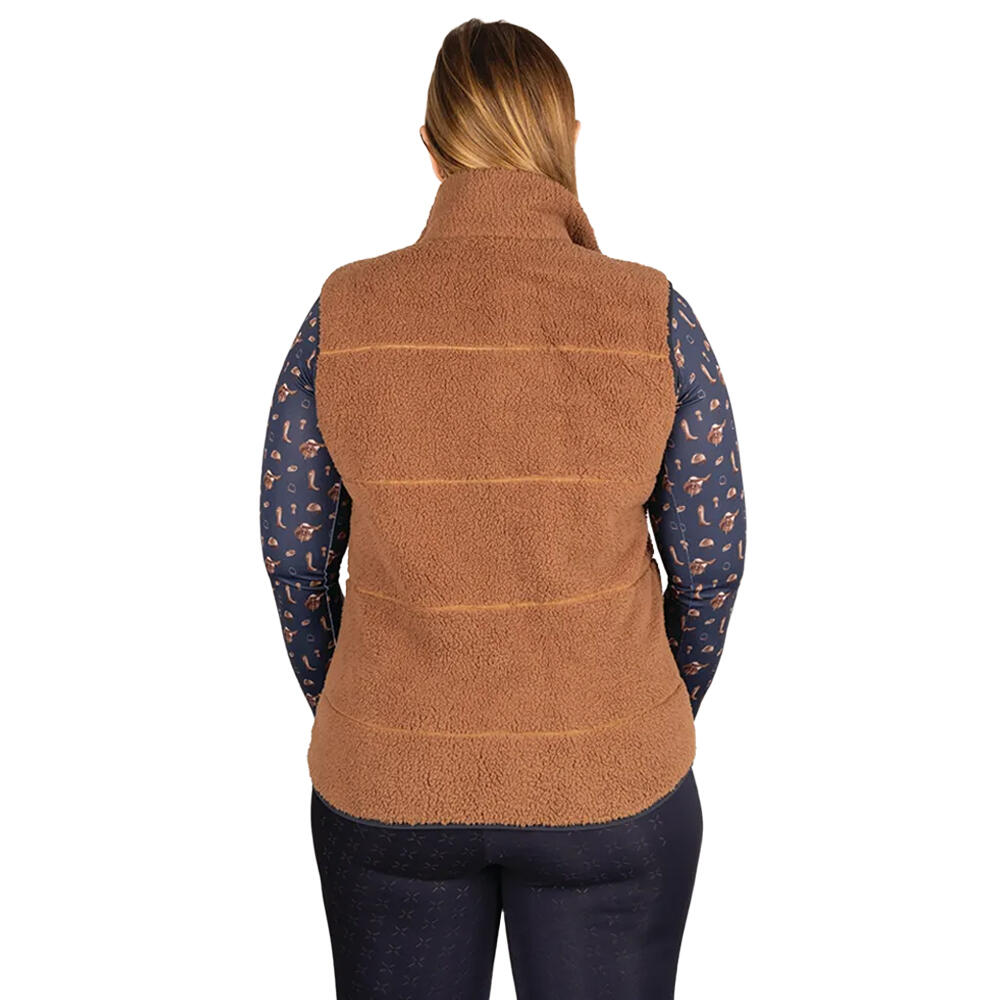 Womens/Ladies Elevate Teddy Fleece Gilet (Brown) 2/4