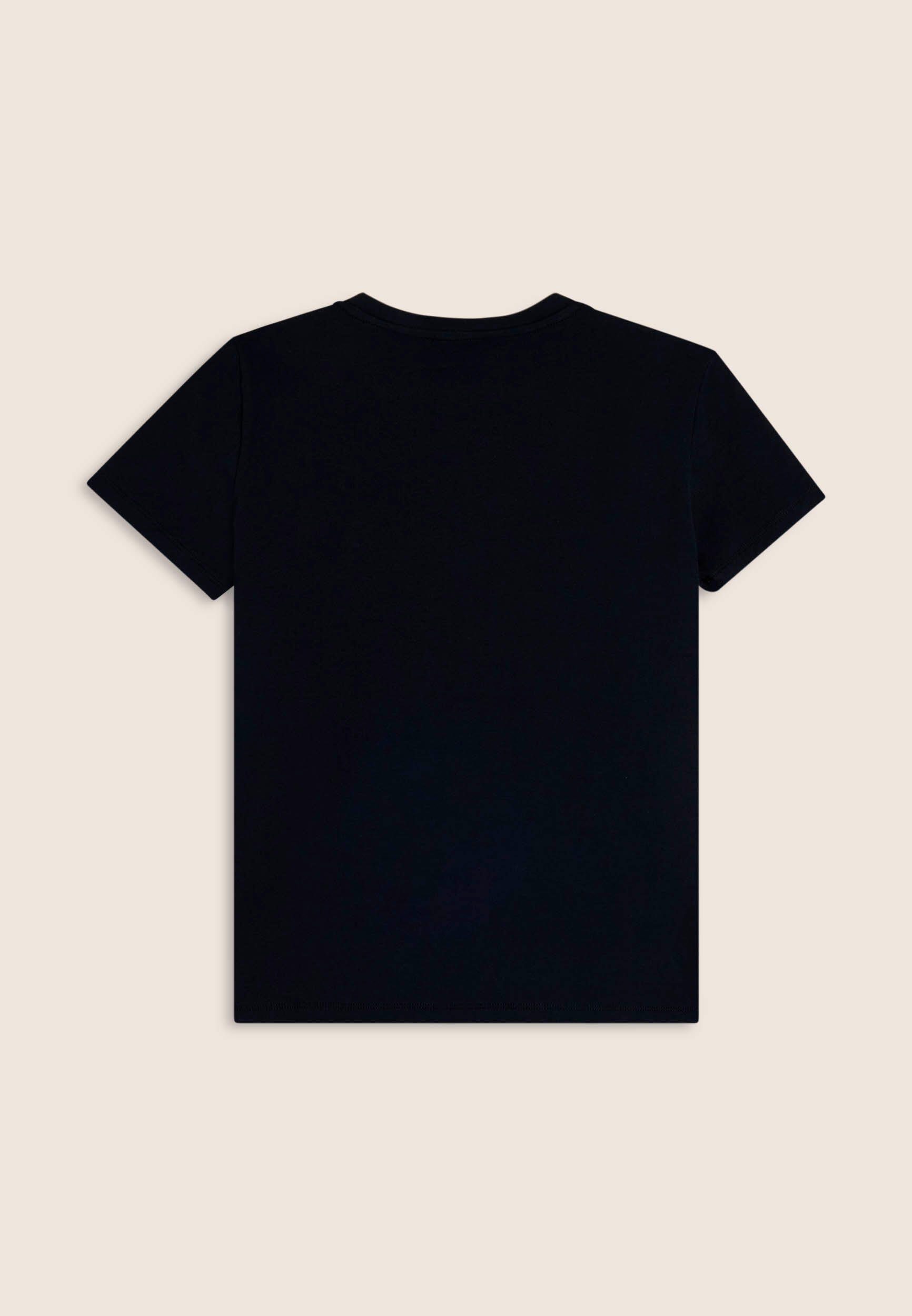 T-shirt in cotone stretch a maniche corte 2/3