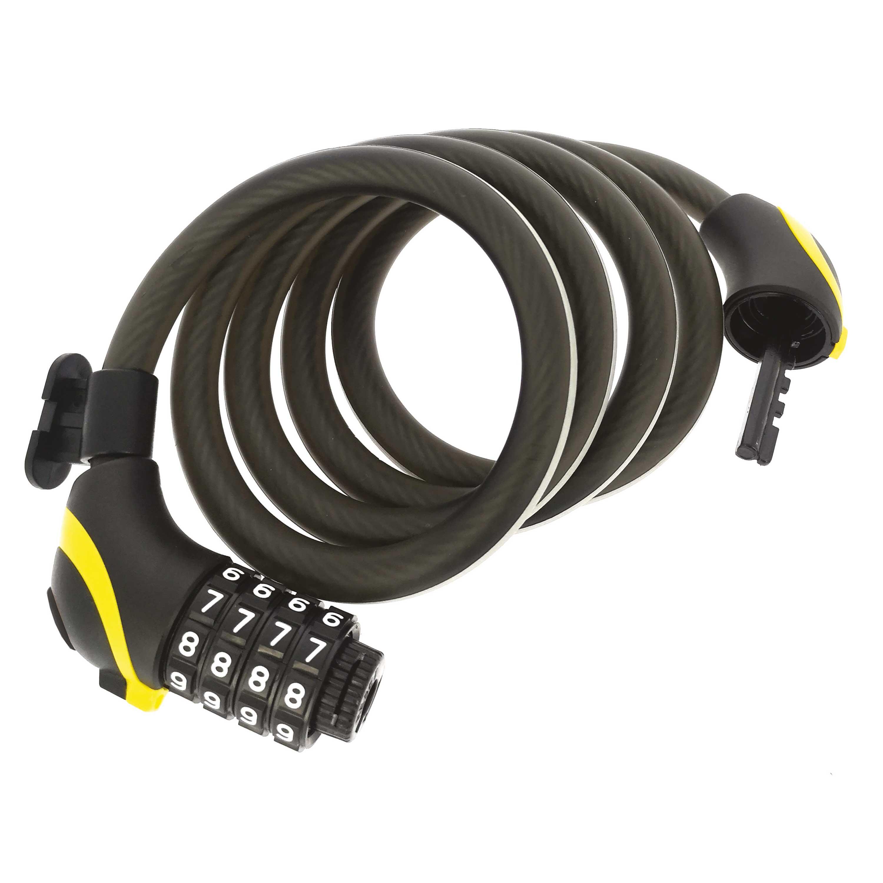 Antivol spirale à code LED 150cm 1/3
