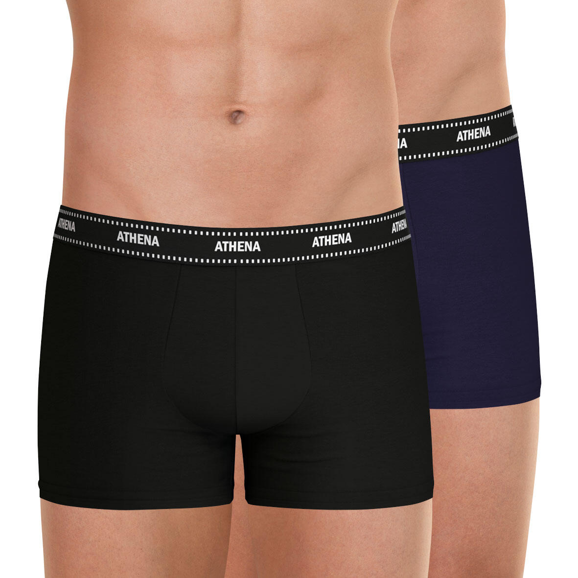Athena - Lot De 2 Boxers Homme Duo Essentiel - Slip - Bleu - 52 2xl - Decathlon