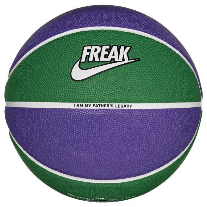 Ballon De Basket ALL COURT G. ANTETOKOUNMPO (Violet / Vert) 2/3