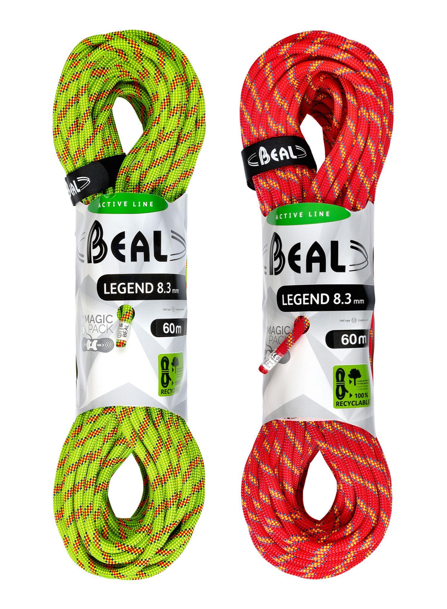 Lina połówkowa Beal Legend 8,3 mm 60m x 2 - green/pink 1/7