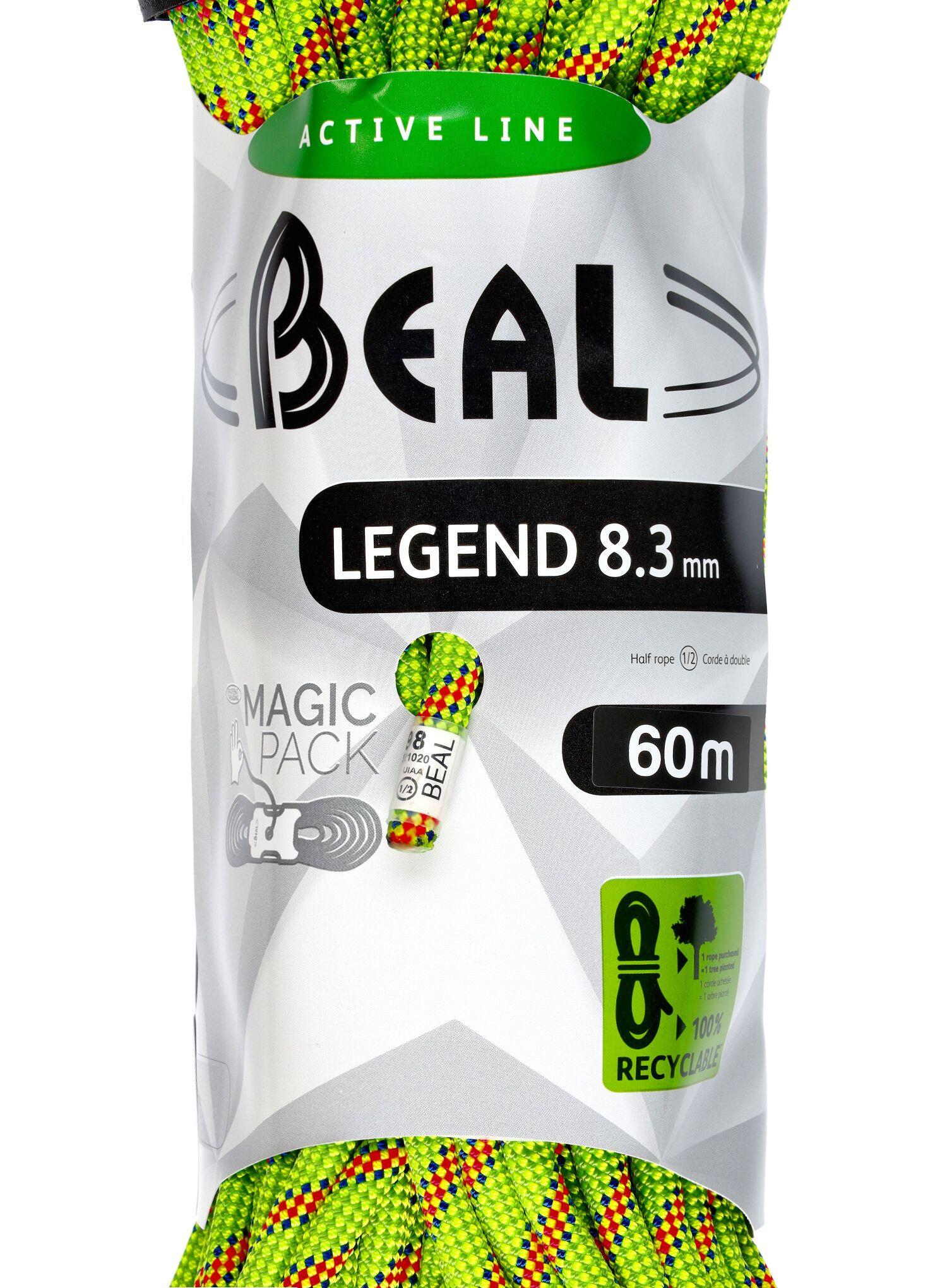 Lina połówkowa Beal Legend 8,3 mm 60m x 2 - green/pink 4/7