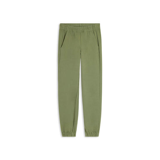 Pantalon régulier en molleton teinté aux enzymes avec ourlet élastiqué