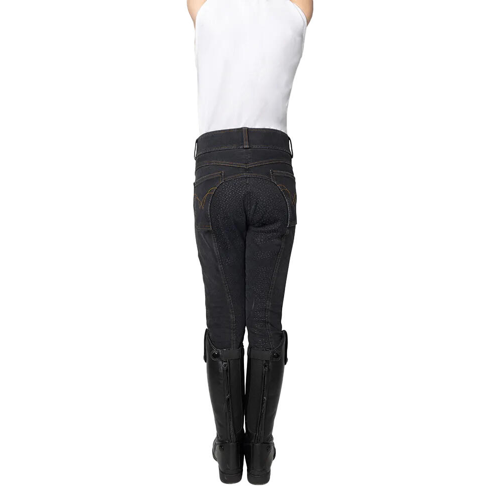"Elevate Mizs" Reithose für Kinder Mädchen Schwarz 2/2