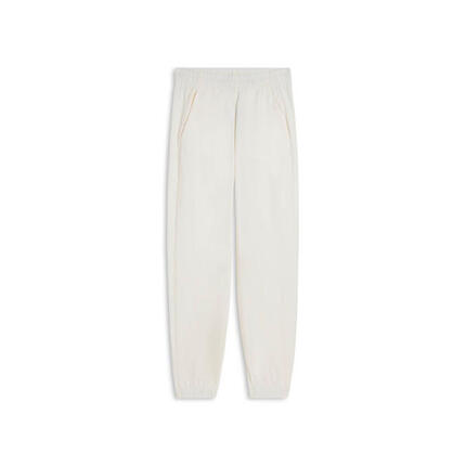 Pantalon régulier en molleton teinté aux enzymes avec ourlet élastiqué