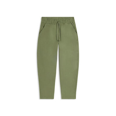 Pantaloni cropped in felpa di cotone tinto effetto vintage