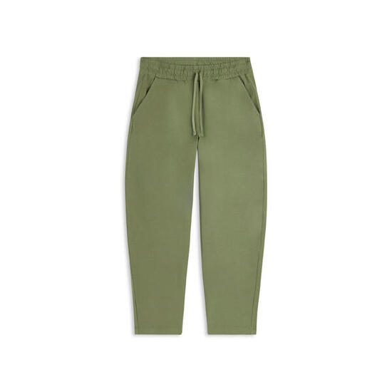 Pantaloni cropped in felpa di cotone tinto effetto vintage