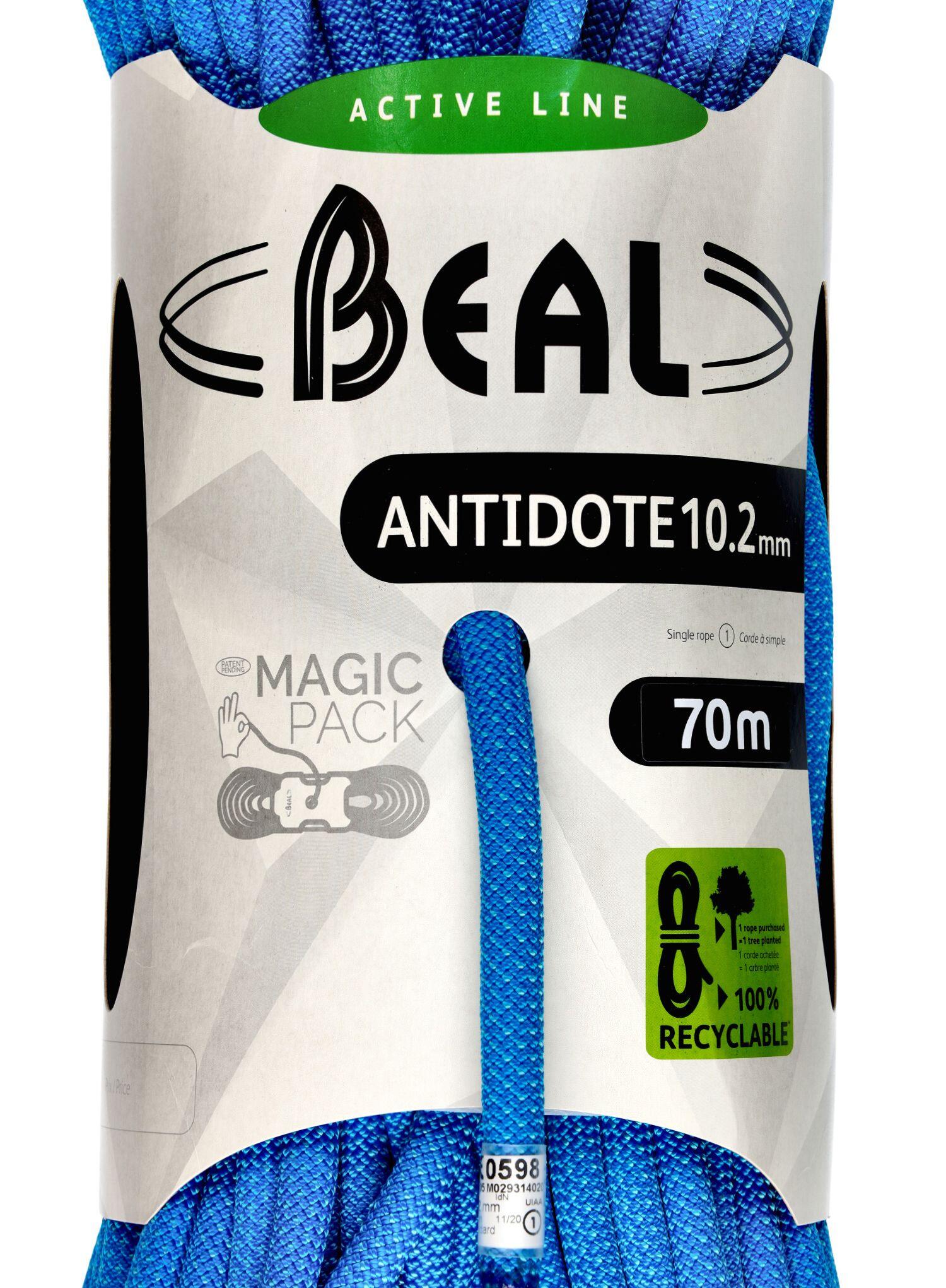 Beal Antidote corde dynamique 10,2 mm 70 m polyamide faible choc 3/7