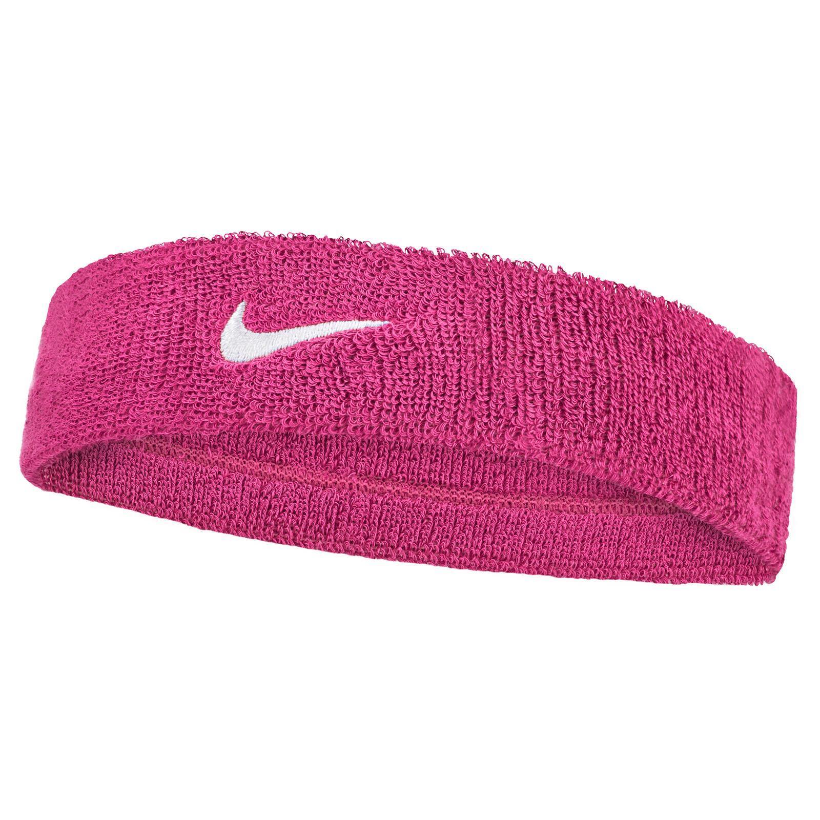 NIKE Fascia Per Capelli Swoosh Nike Classic Rosa Bianco