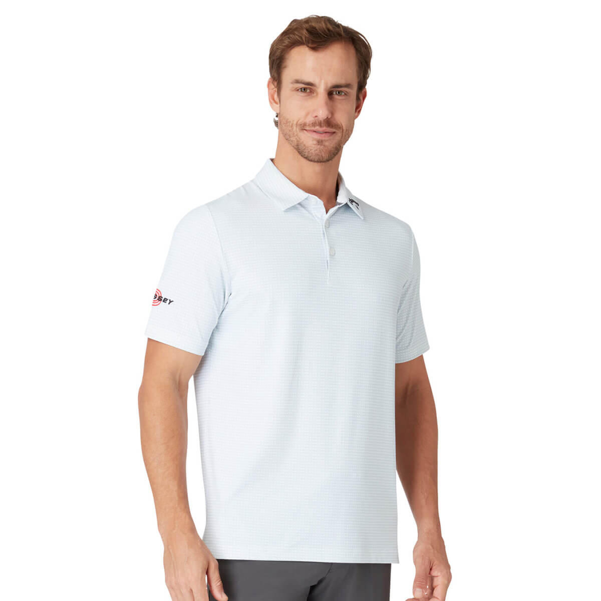Callaway Golf Mens Odyssey Print Moisture Polo Shirt - Bright