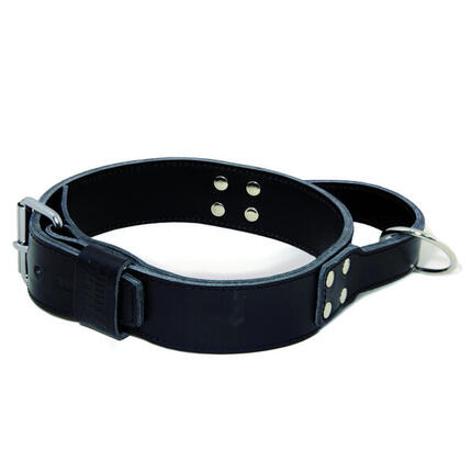Collier pour chien d'intervention avec poignées en cuir vachette Martin Sellier