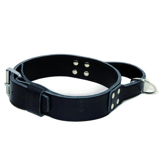Collier pour chien d'intervention avec poignées en cuir vachette Martin Sellier