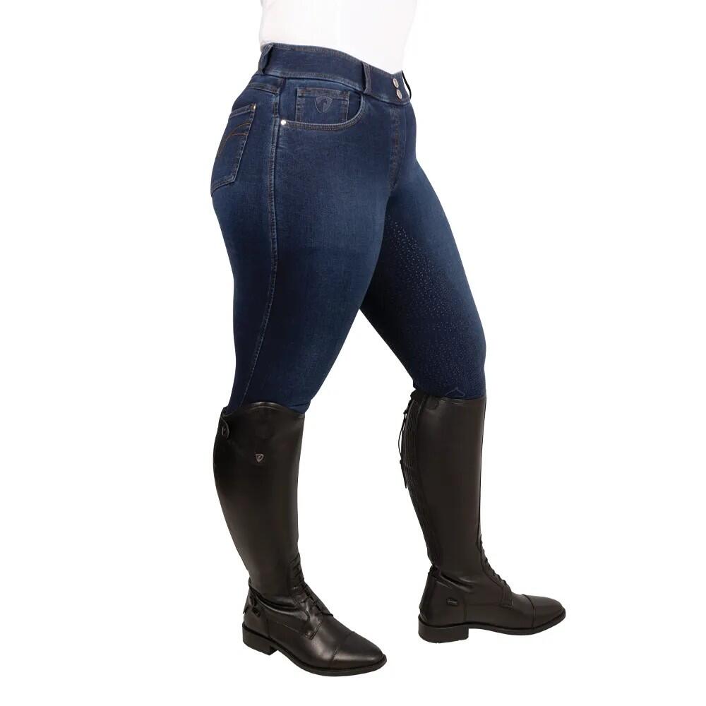 Womens/Ladies Elevate Denim Breeches (Dark Blue) 3/3