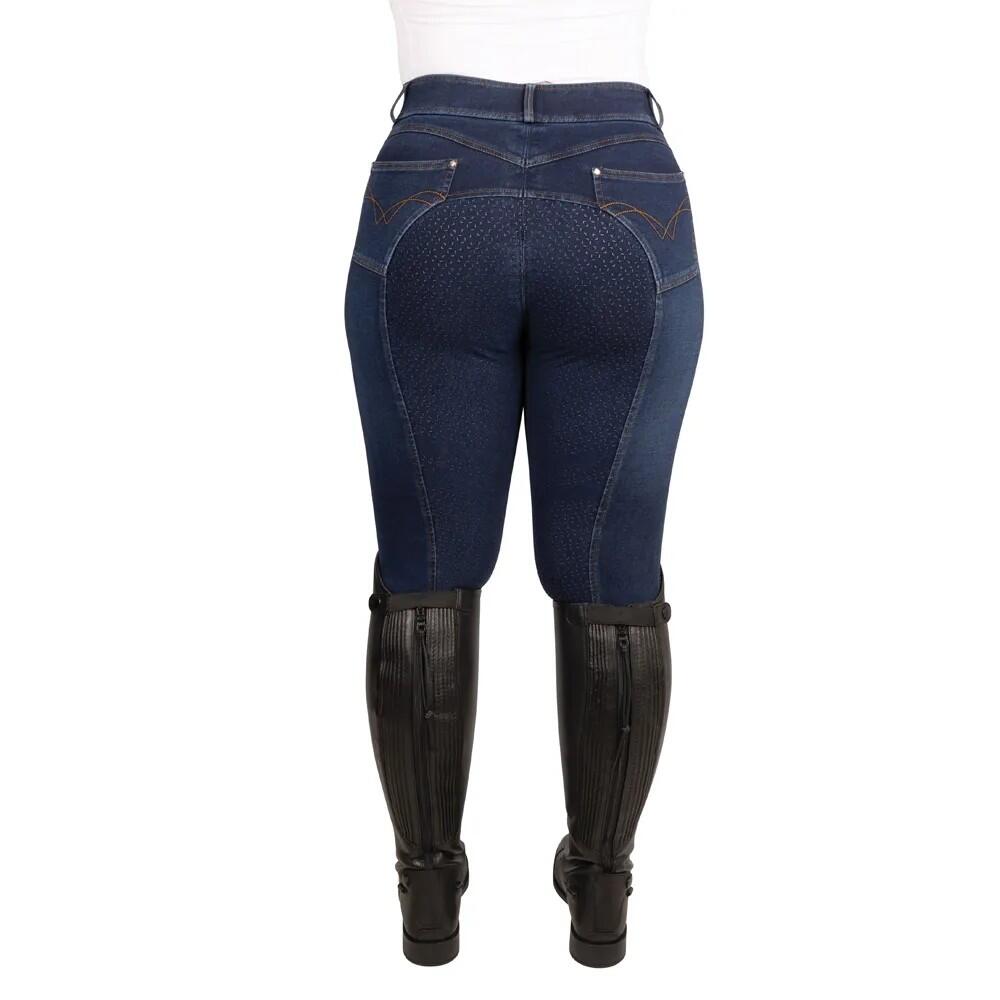 Womens/Ladies Elevate Denim Breeches (Dark Blue) 2/3