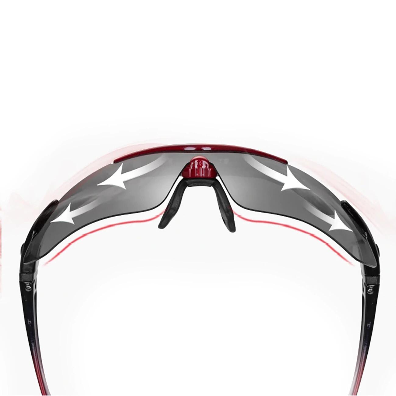 Polaryzacyjne okulary rowerowe Rockbros 10001 - Czarno-czerwone 3/7