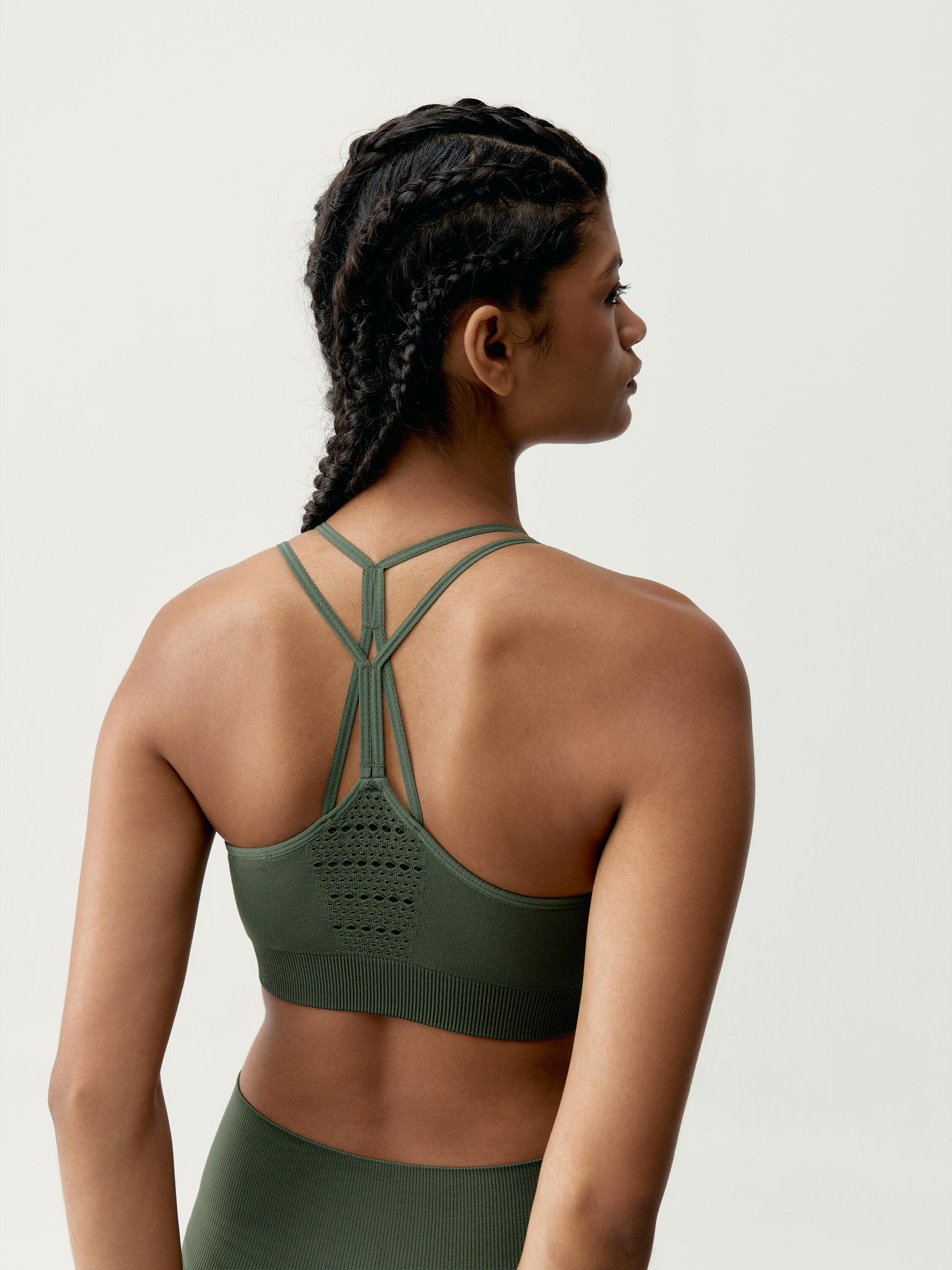 Brassière de Sport Seamless Fixation Moyenne HATHA 2/6