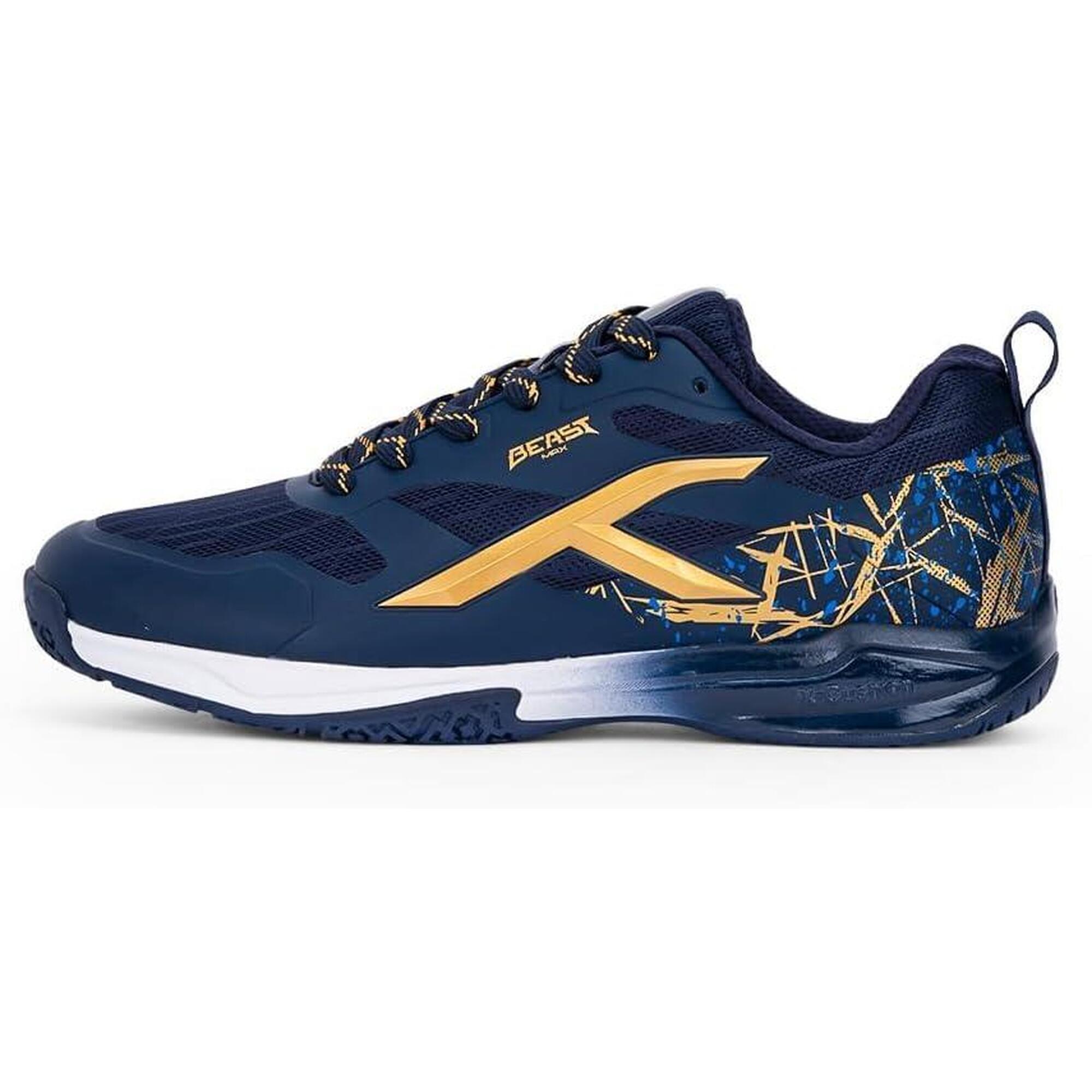Hundred - Hundred Beast Max Chaussures Badminton Homme – Navy/gold, Non-marking, 42 - Chaussures De Sport - Bleu|jaune - Decathlon