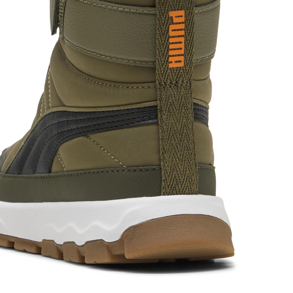 Dziecięce buty PUMA Evolve PUMA Olive Black Orange Glo Green