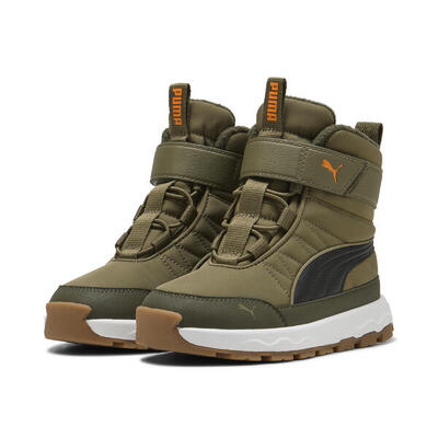 Puma evolve laarzen voor kinderen puma olive black orange glo green