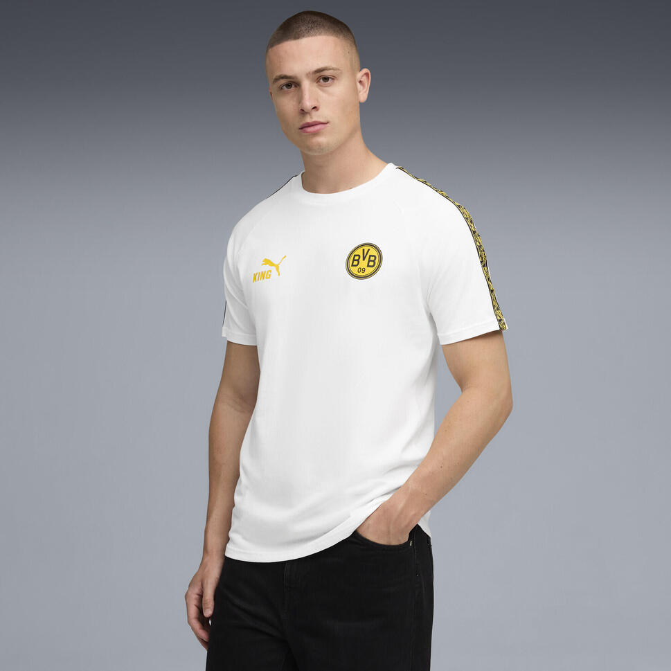 Męska koszulka Borussia Dortmund KING PUMA White Yellow Sizzle