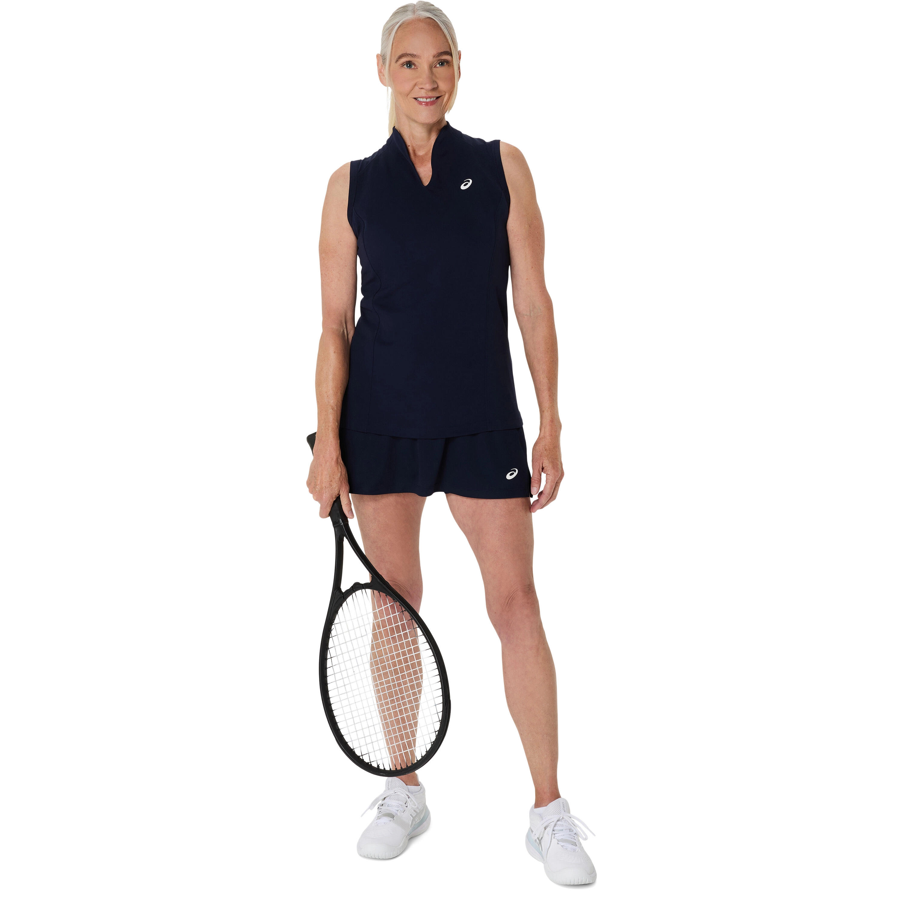 Gonna-Short da Tennis Blu Scuro - slip integrato, mesh, riciclato 5/7