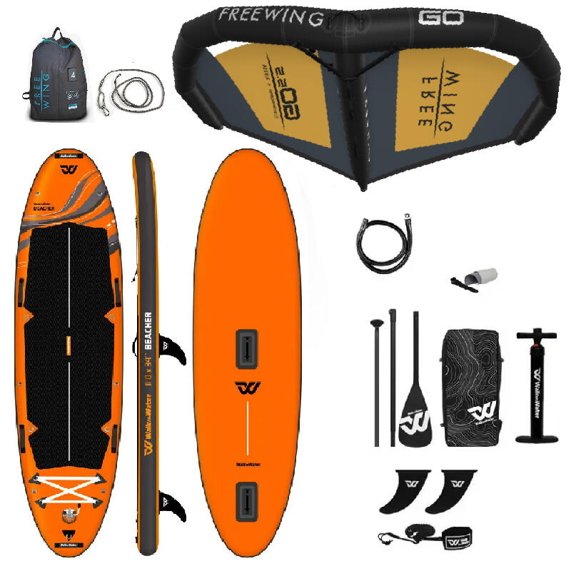 WOW PACK WINGSUP AIRUSH FREEWING 4.5M   + SUP GONFLABLE WOW BEACHER 11.0