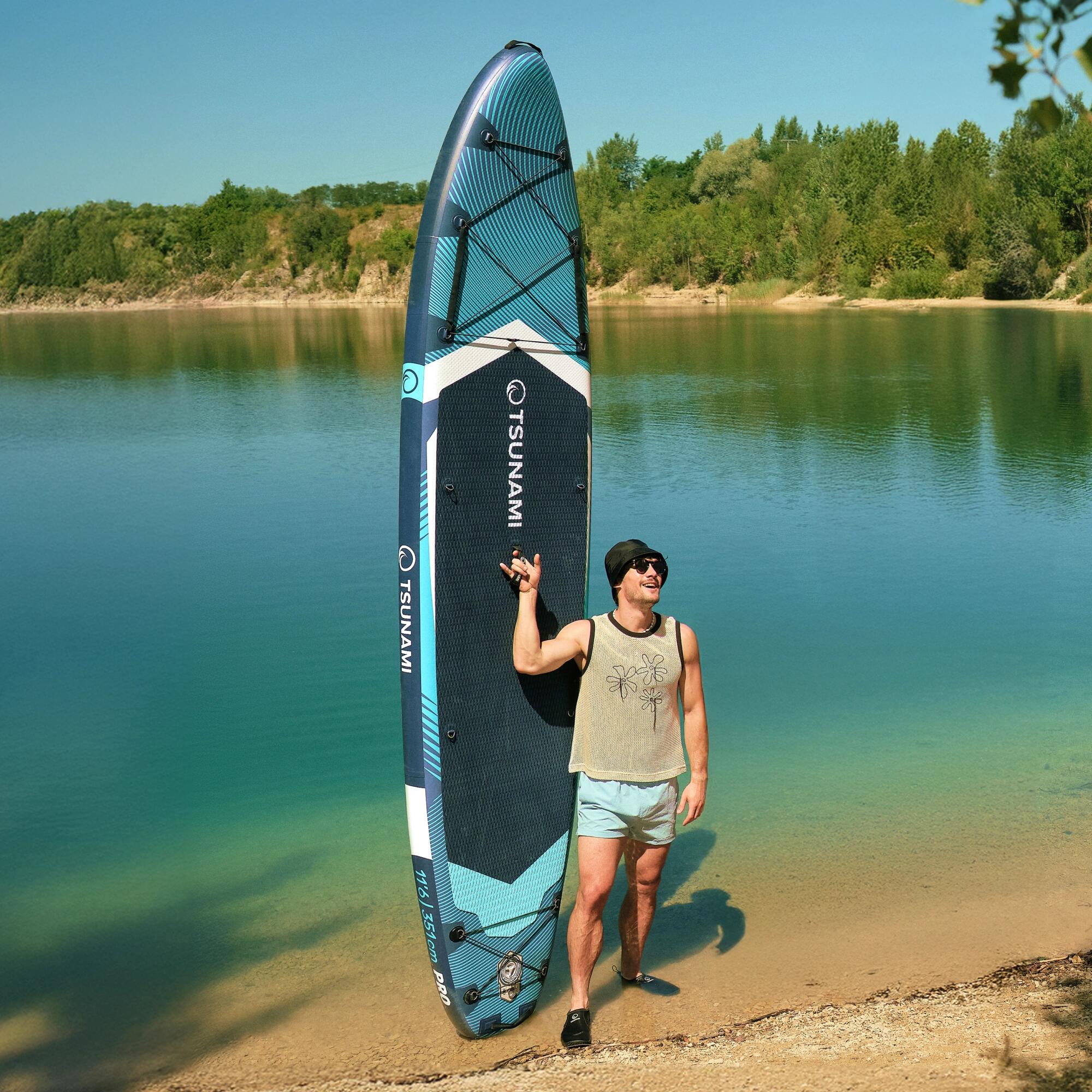 TSUNAMI - Placă SUP PRO stand up paddle gonflabilă pentru înot