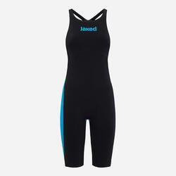 Maillot de bain synthétique noir et turquoise pour femme
