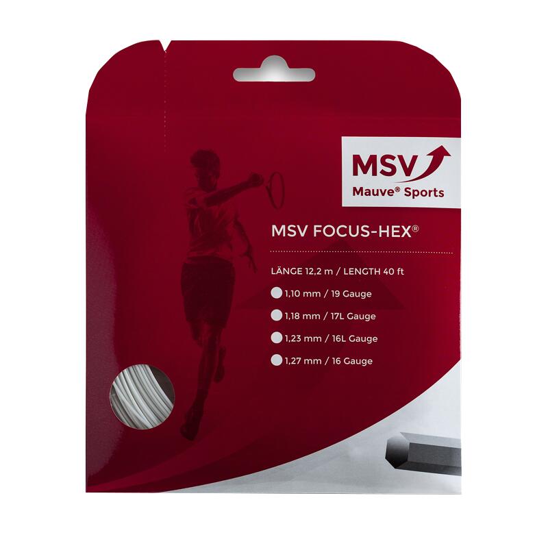 Naciąg do rakiety tenisowej MSV Focus Hex biały set 12 m. - 1/2