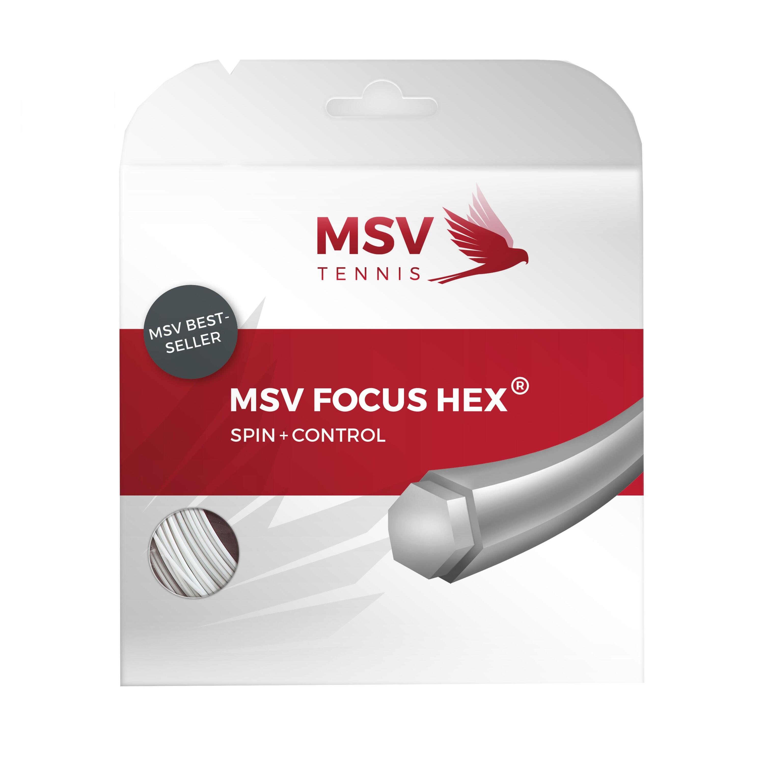 Naciąg do rakiety tenisowej MSV Focus Hex biały set 12 m. - 2/2
