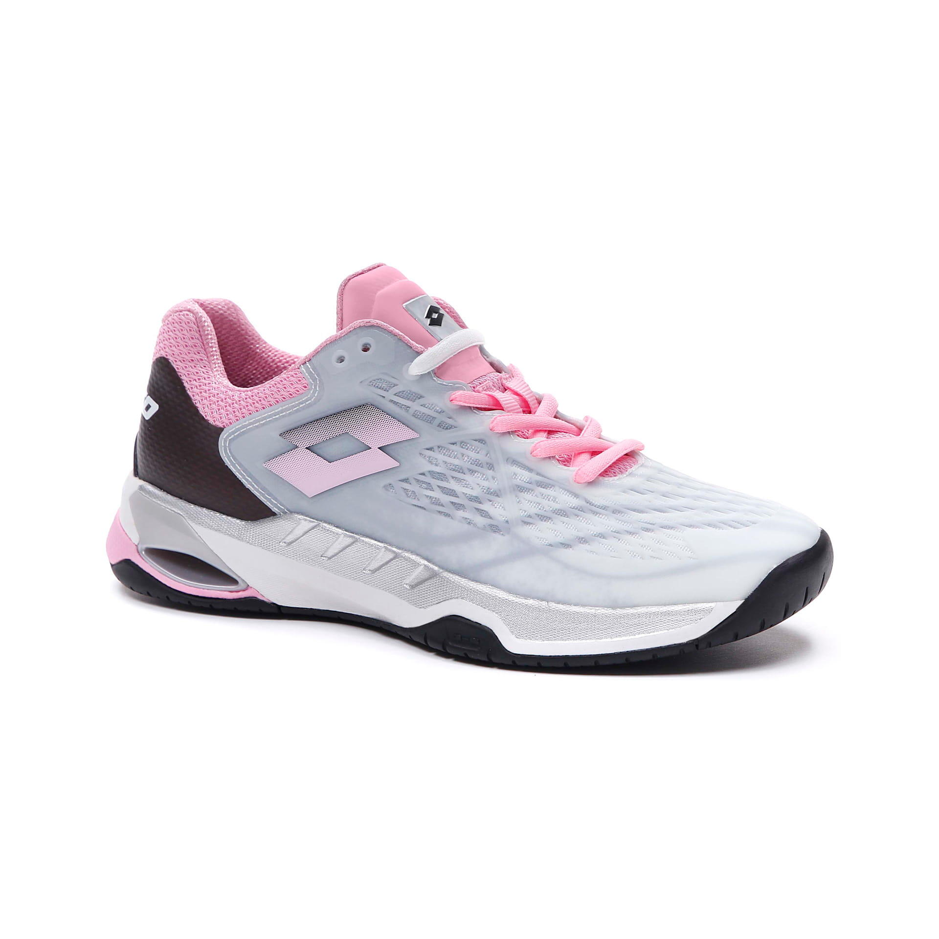 Buty do tenisa damskie Lotto MIRAGE 100 SPEED white/pink 1/2