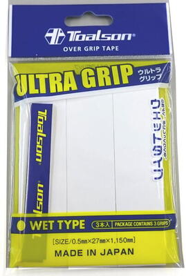 Toalson ultra grip 3 tennis padel - wit