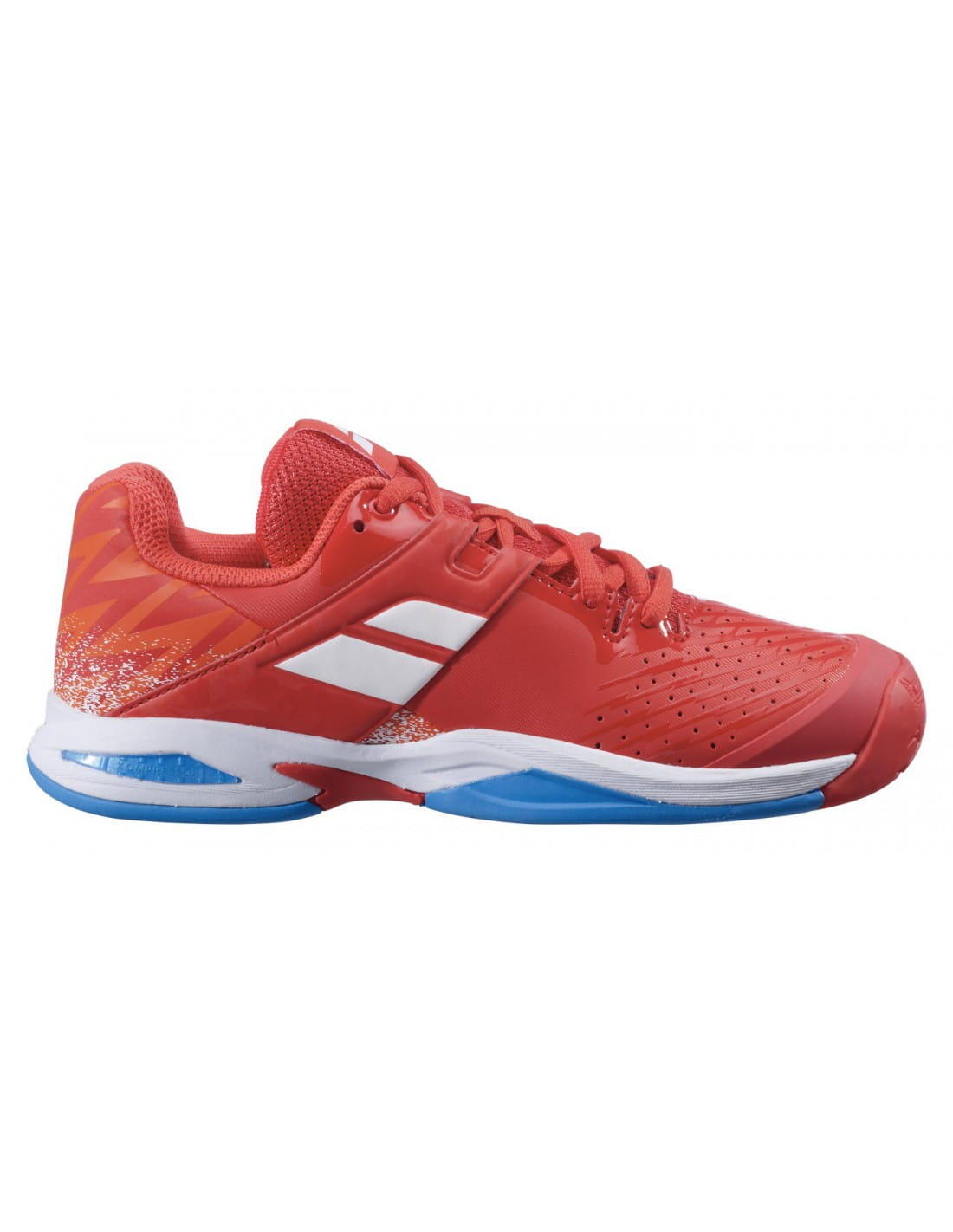 Buty tenisowe dziecięce Babolat Propulse All Court Junior tomato/white 37 2/3