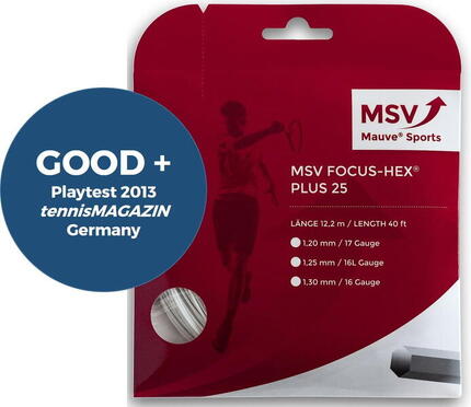 Naciąg do rakiety tenisowej MSV Focus Hex Plus 25 biały set 12 m. -