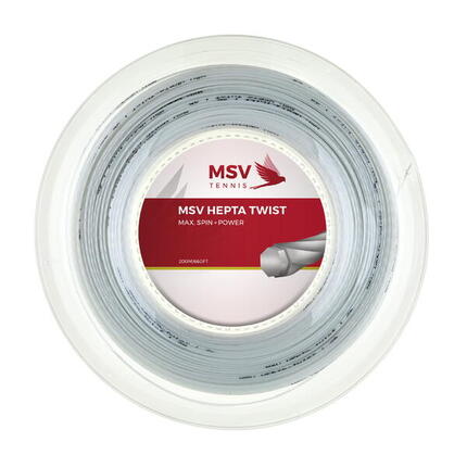 Naciąg do rakiety tenisowej MSV Hepta Twist biały szpula 200 m. 1,20 mm.