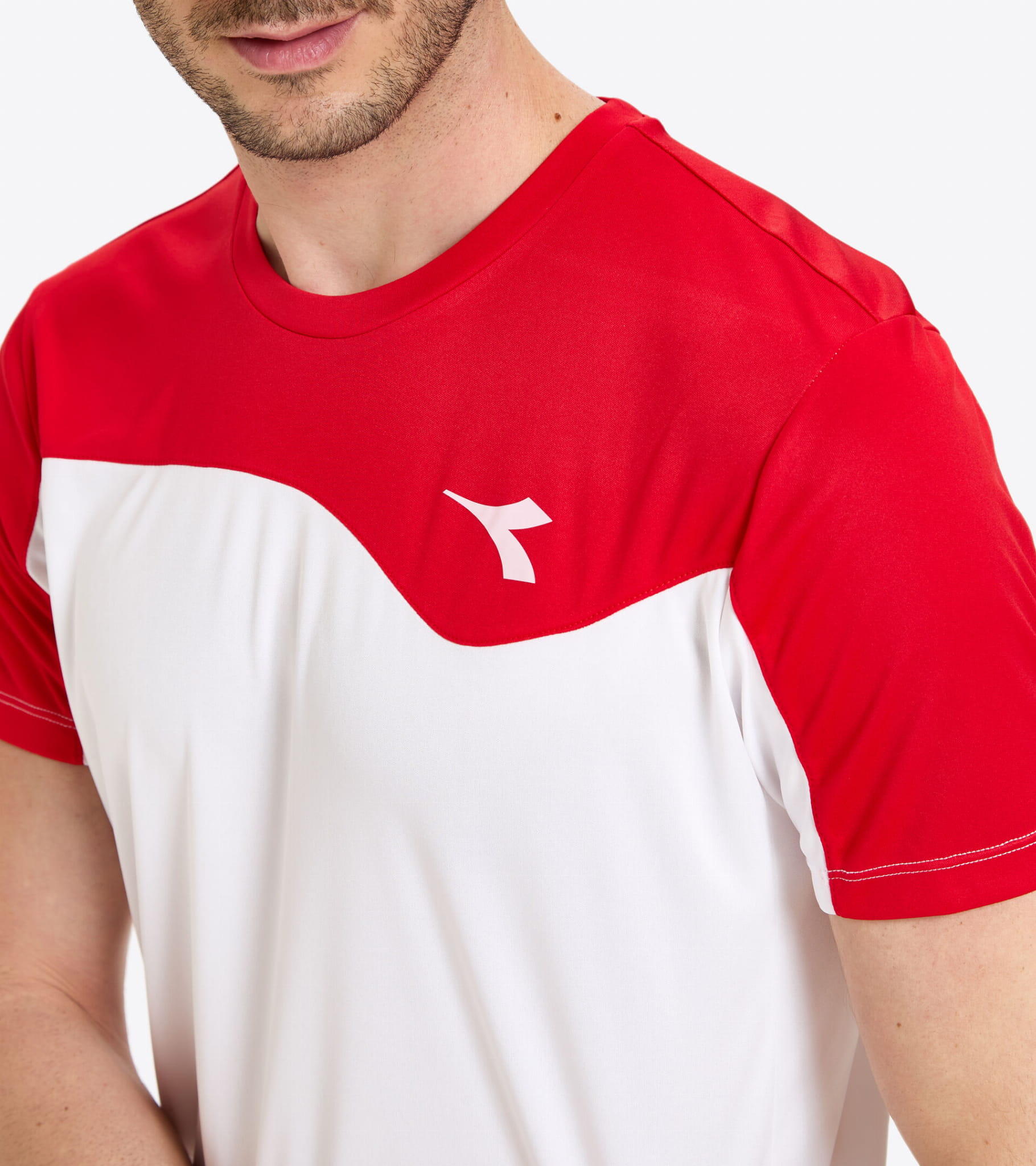 Koszulka do tenisa z krótkim rekawem męska Diadora T-SHIRT TEAM tomato red 4/5