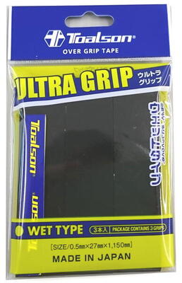 Toalson ultra grip 3 tennis padel - zwart