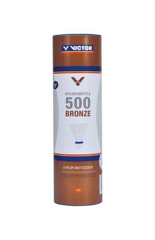 VICTOR VICTOR badmintonbal nylon 500 blauw/wit (doos van 6)