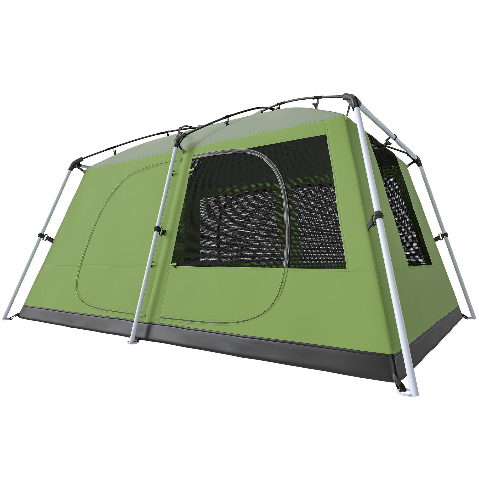 Outsunny Tenda da Campeggio con Veranda 4-8 Persone 405x305x225cm 5/8